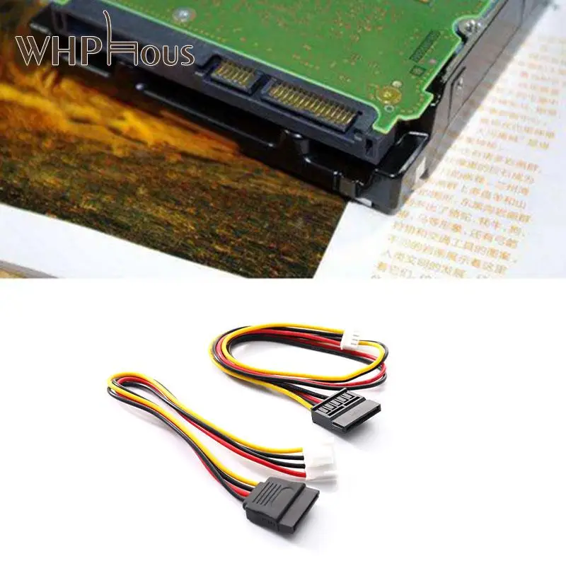 SATA 15 Pin Female To 4 Pin Female FDD Floppy Adapter Hard Drive Power Cable XH2.54mm to sata-/VH3.96mm to sata-