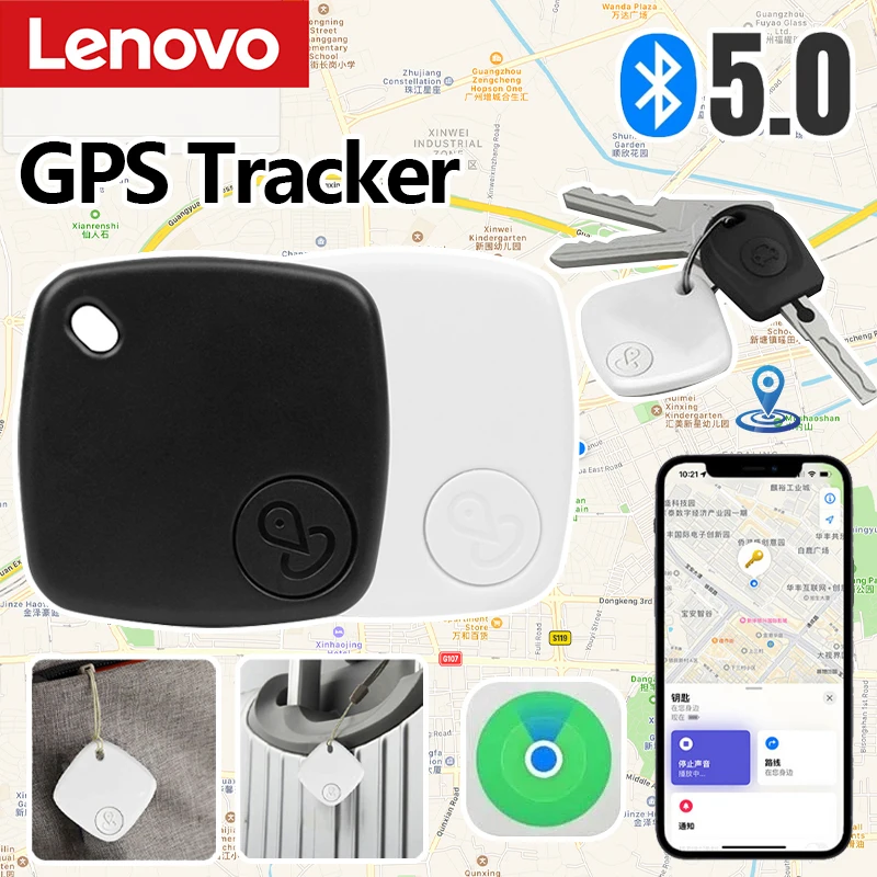 

Lenovo Mini Smart Tracker Anti-Lost Smart Tag For Find My Key Child Finder Pet Car GPS Lost Bluetooth Tracking IOS System 2026