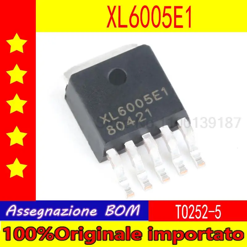 10pcs/lot Home furnishings XL6005E1 TO252-5 4 a 60 v 180 KHZ booster LED constant current drive chip