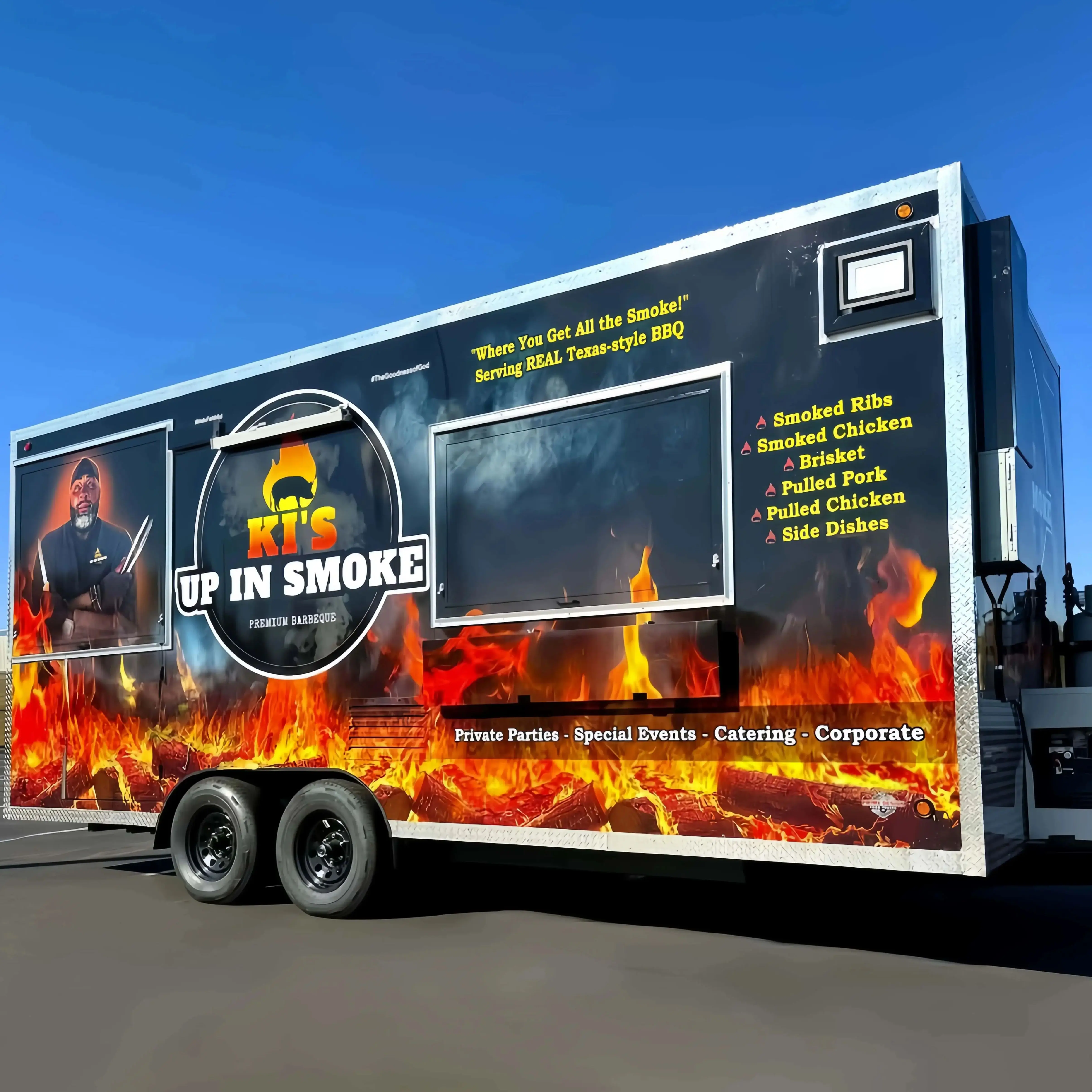 

Food Truck Trailer for Sale Mobile Coffee Milk Beverage Cart Commercial Street Square Food Van