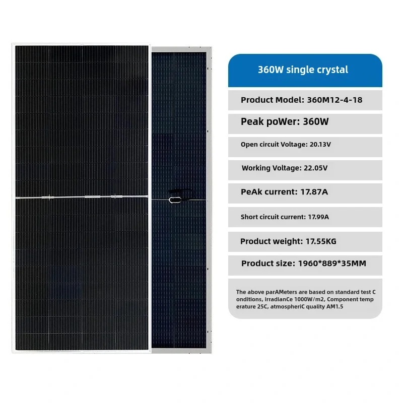 200-550W nuovo pannello solare in silicio monocristallino modulo pannello di generazione di energia fotovoltaica energia solare monocristallina