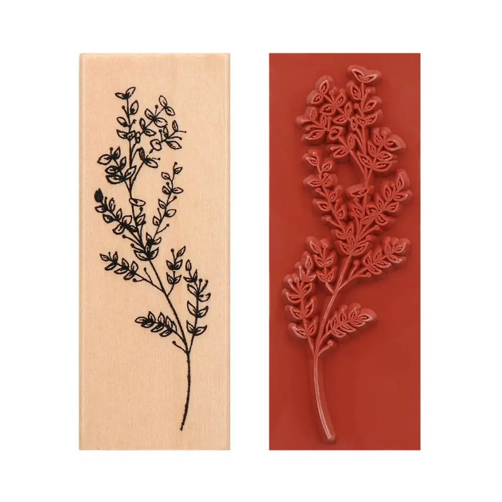 

1PC Stamping standard stamp Home Arts Scrapbooking wooden rubber stamps Vintage grass plants DIY