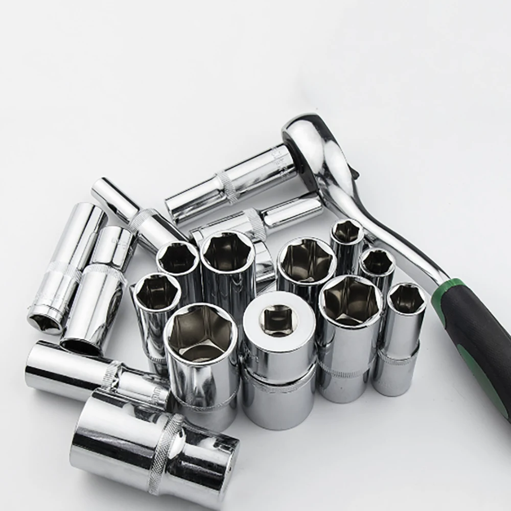 1Pcs Extended Hexagonal Socket  Lengthening 78mm Square Ratchet Wrench Hexagonal Socket Diameter 8/10/12/16/20-32mm Socket Tool