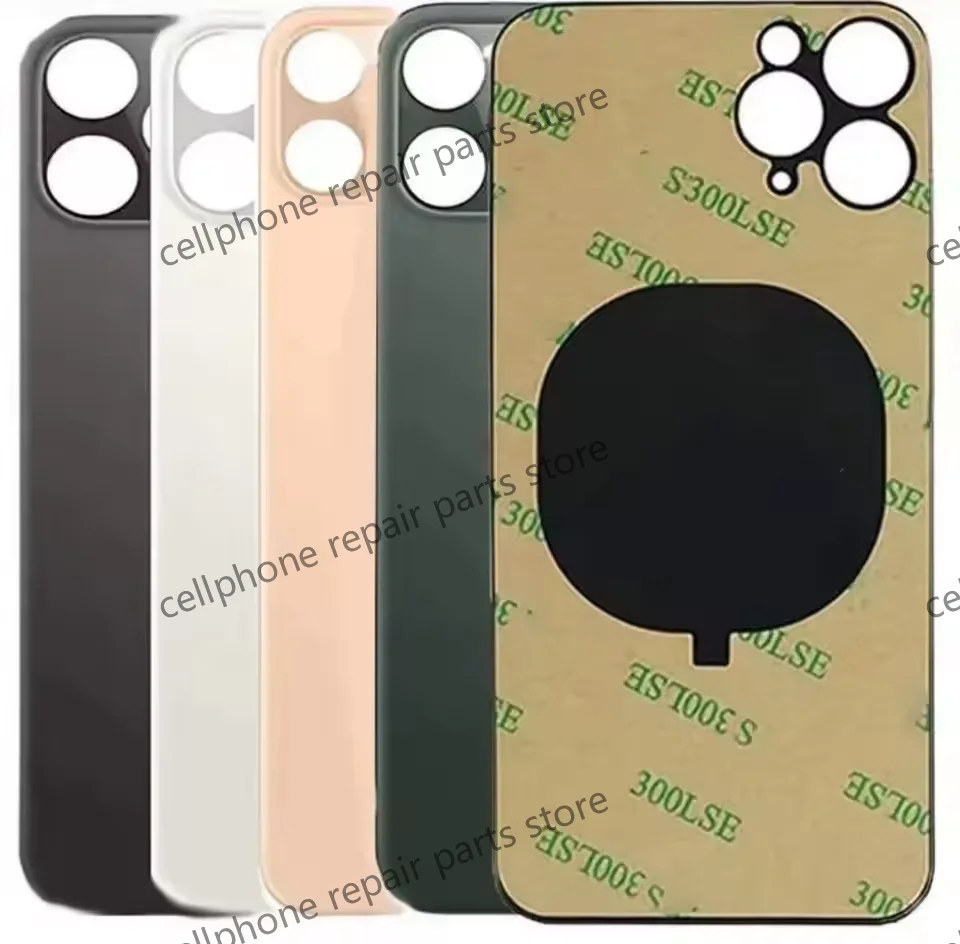 Back Glass For iPhone 11PRO 11PROMAX Fast Replacement High Quality Housing Battery Cover Big Hole Rear Glass+3M Tape 11PRO Glass image 4