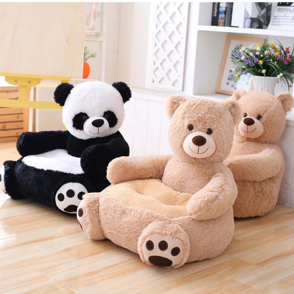 Cute Bear Panda Cartoon Sofa Children Armchair Small Sofa Seat Soft Cushion Living Room Cushion Children's Toy  Bear