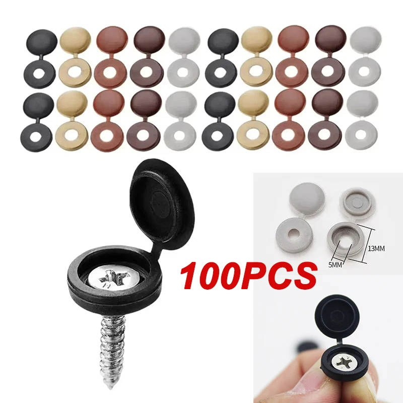 10/100pcs Screw Decorative Cover Cross Screw Nail Cap Folding Buckle for Car Furniture Decorative Nuts Cover Bolts Hardware