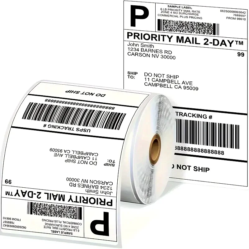 690 folhas/rolo 100mm x 70mm papel de impressão de etiquetas de três provas sensível ao calor de alta qualidade, 3,94 polegadas x 2,76 polegadas