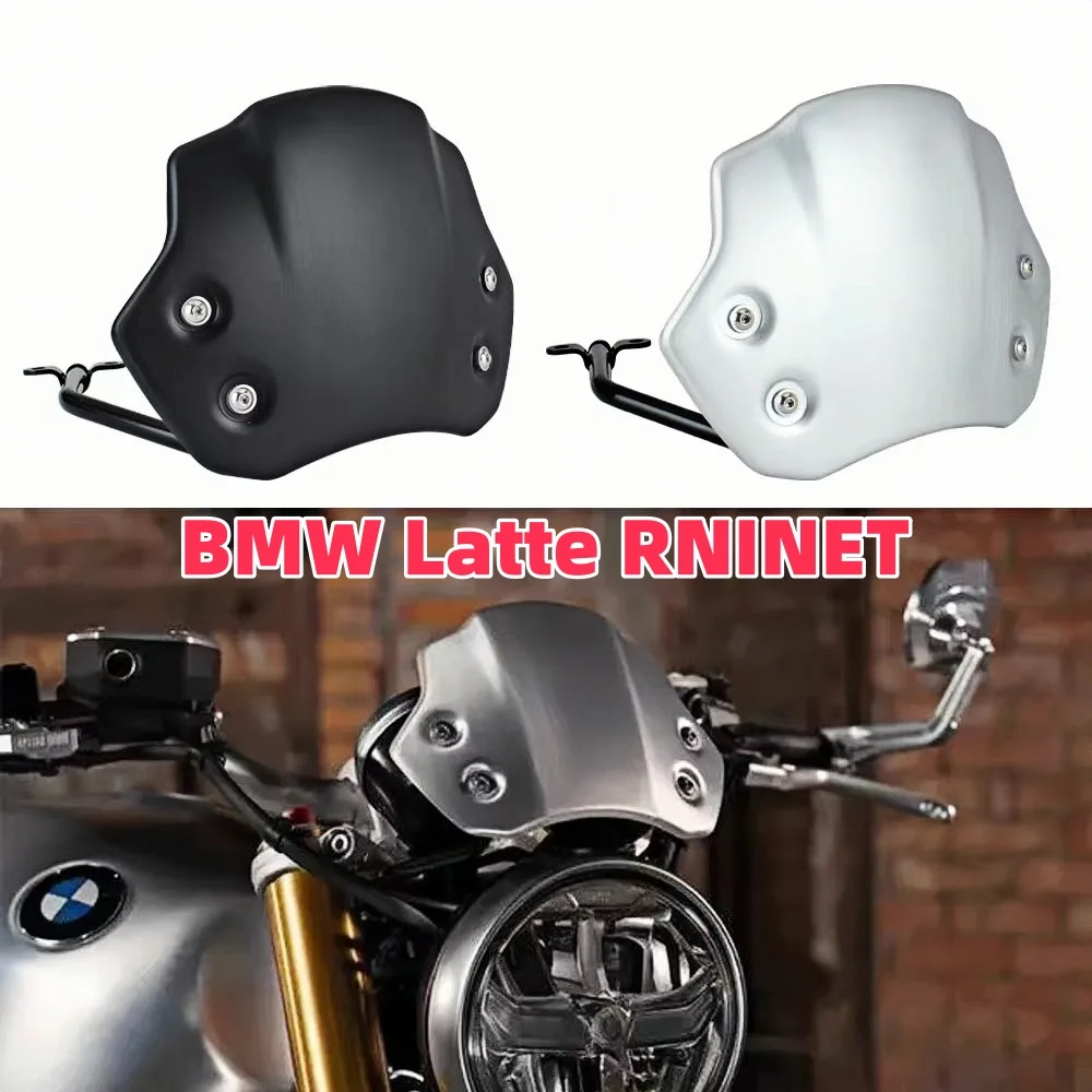 Applicable to BMW Latte RNINET small windshield climber modified front windshield aluminum alloy windshield deflector