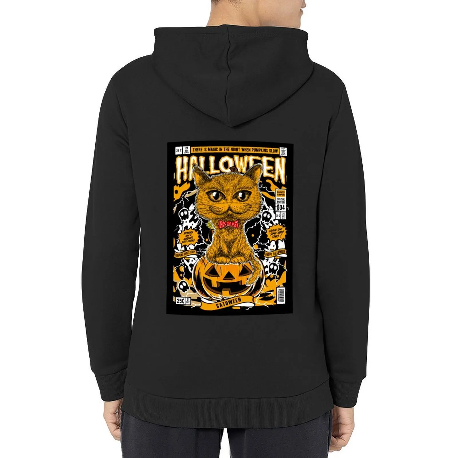 

Catoween Halloween Hoodie autumn jacket men anime clothing aesthetic clothing men's sweat-shirt hoodie graphic