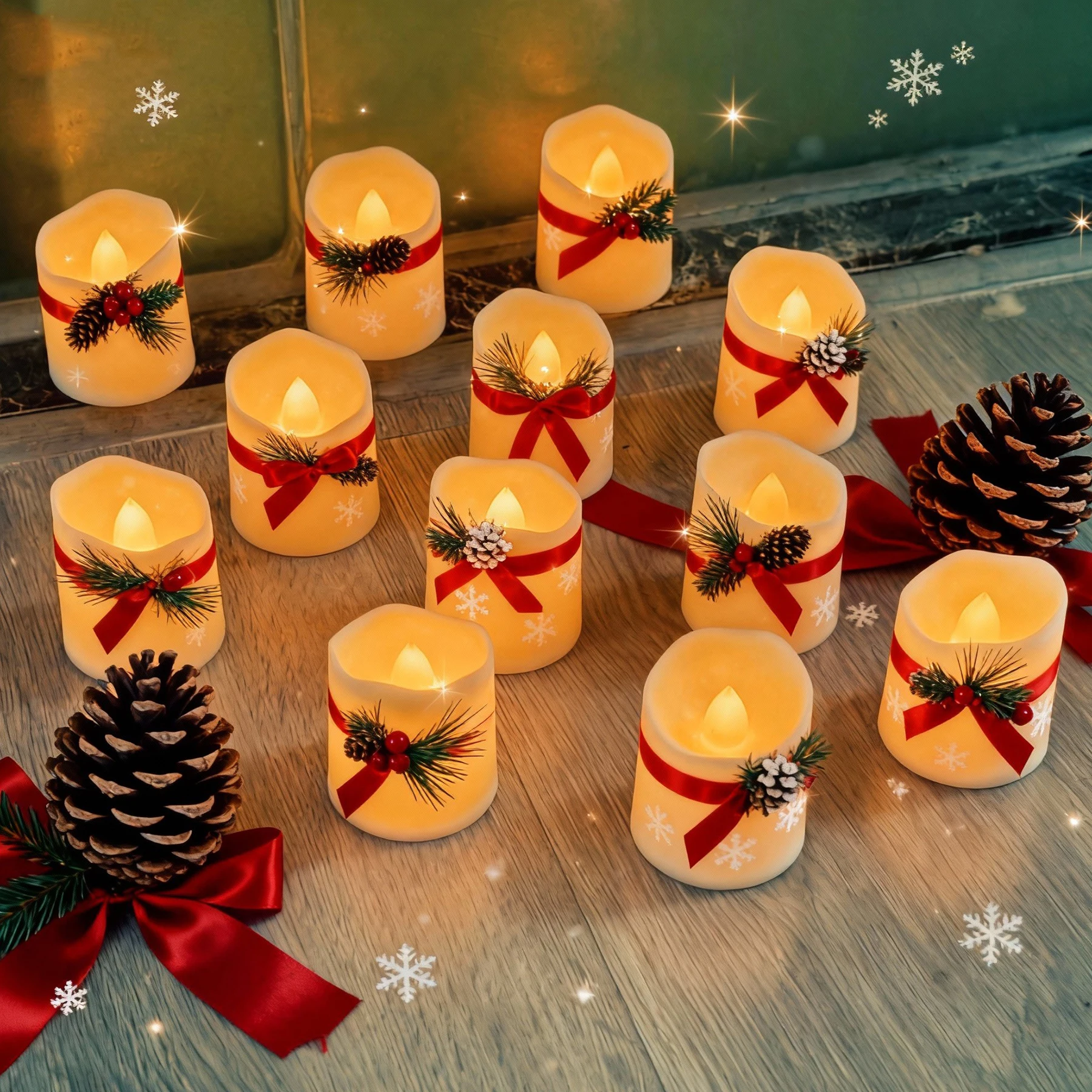 

12 шт. беспламенные светодиодные свечи для желаний, чайная лампа, теплый белый цвет, домашняя рождественская вечеринка, свадебные украшения, свечи на батарейках, огни