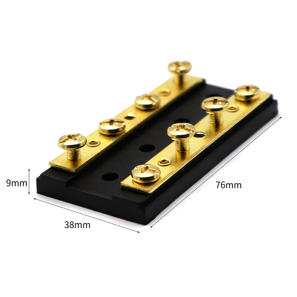 

60A Dual Bus Bar Power Distribution Block For Car Boat Dc 32V Black Module Box High Current Heavy Duty Busbar Durable Glass