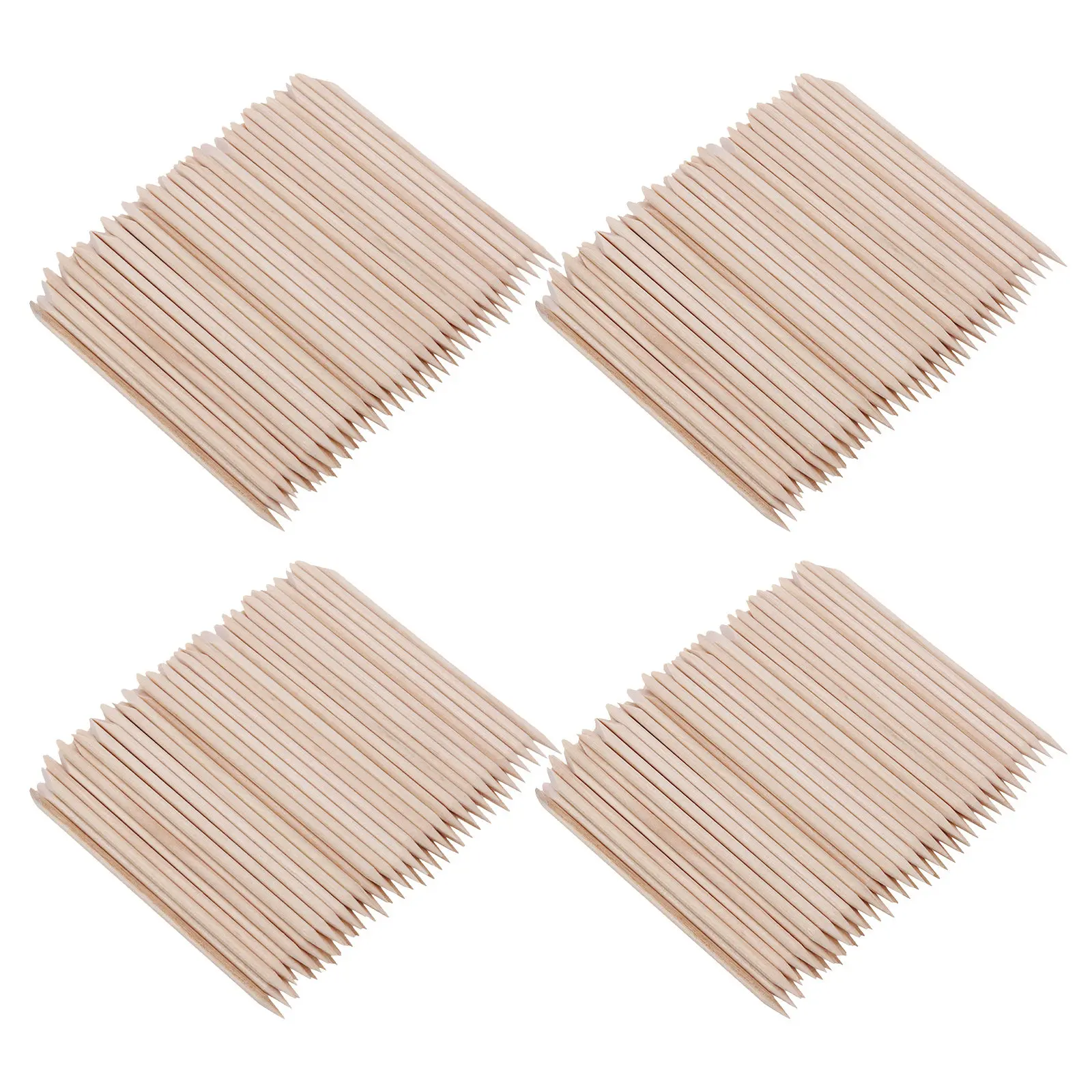

600Pcs Bamboo Nail Art Sticks Double Ended Cuticle Pushers Manicure Pedicure Tools Professional Nail Care Home Manicure Tools