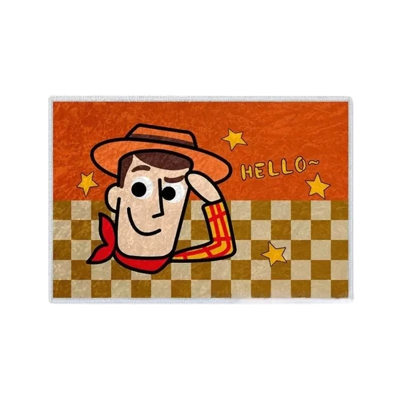 Cute Toy Story Character Print Chenille Doormat 50*80cm Fluffy Soft Anti Slip Water Absorbent Bathroom Rug For Children Room view 3