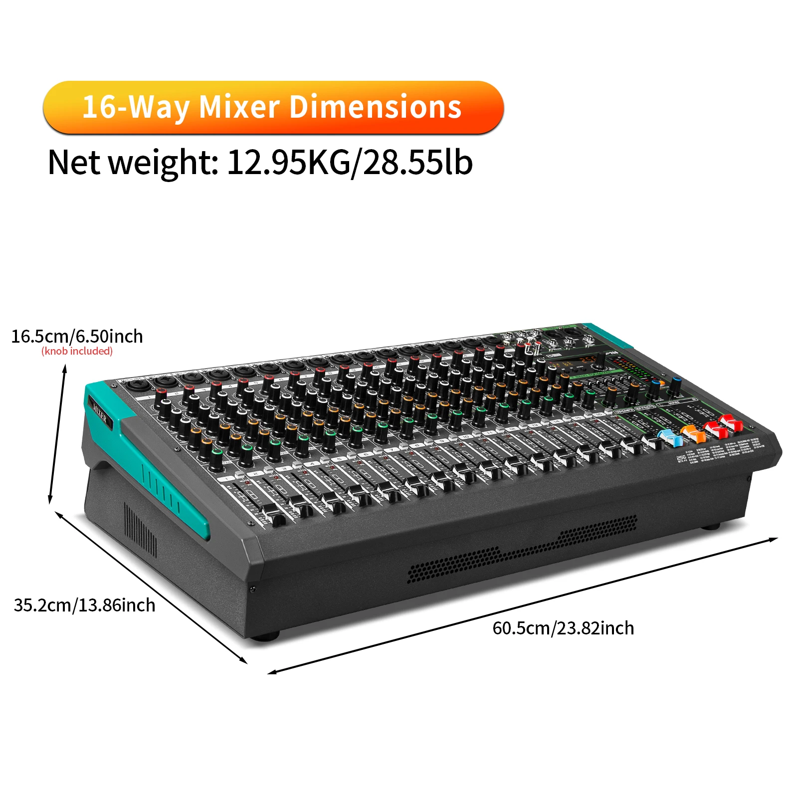 GT16 Amplifier Mixer 16 Channels Professional Audio Mixer With 1000W Power Amplifier Mixer Console