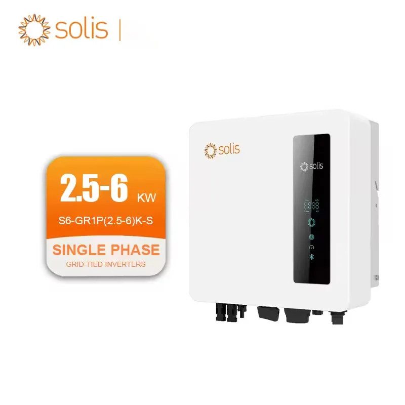 

Solis 3 кВт, 4 кВт, 5 кВт, 6 кВт, сетевой инвертор S6-GR1P(3-6)K-S, двойной MPPT 16 А, 220 В, 230 В, однофазный сетевой инвертор