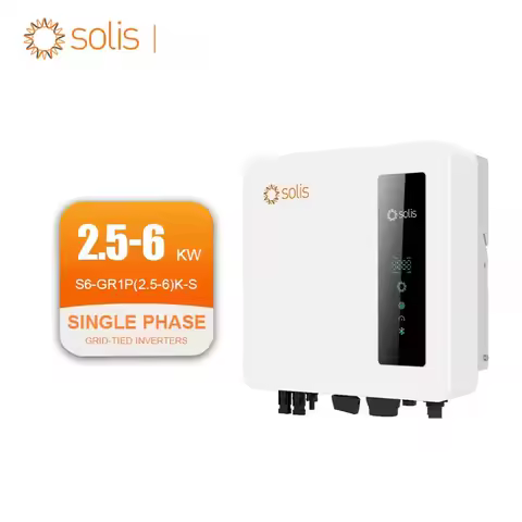 Solis 3KW 4KW 5KW 6KW On Grid Inverter S6-GR1P(3-6)K-S Dual MPPT 16A 220V 230V Single Phase Grid-Tied Inverter
