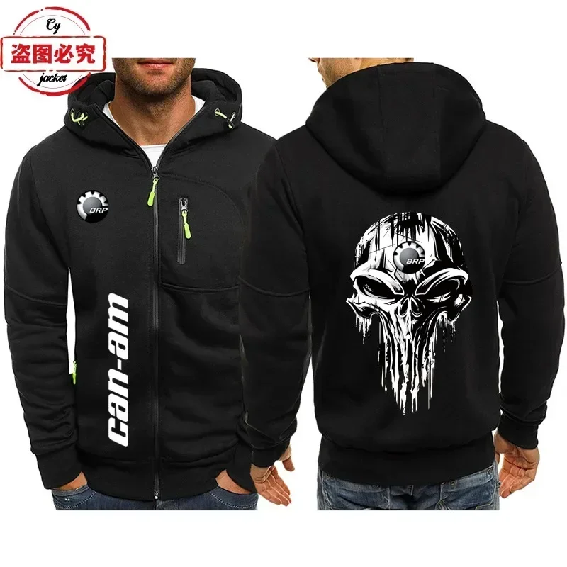 European Size CAN-AM motorcycle logo locomotive jacket racing suit men's top casual hooded sweater cycling suit group suit