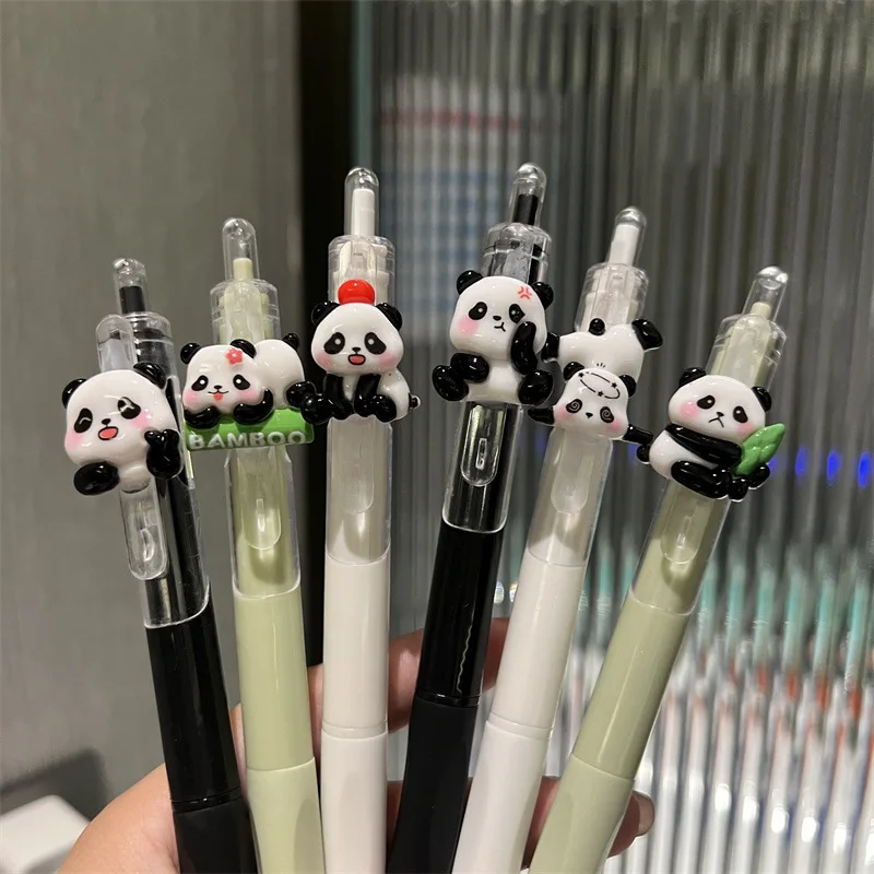 Kawaii Panda Gel Pen School Kantoorbenodigdheden Geschenk 0.5Mm Zwarte Inkt Terug Naar School Schattig Briefpapier