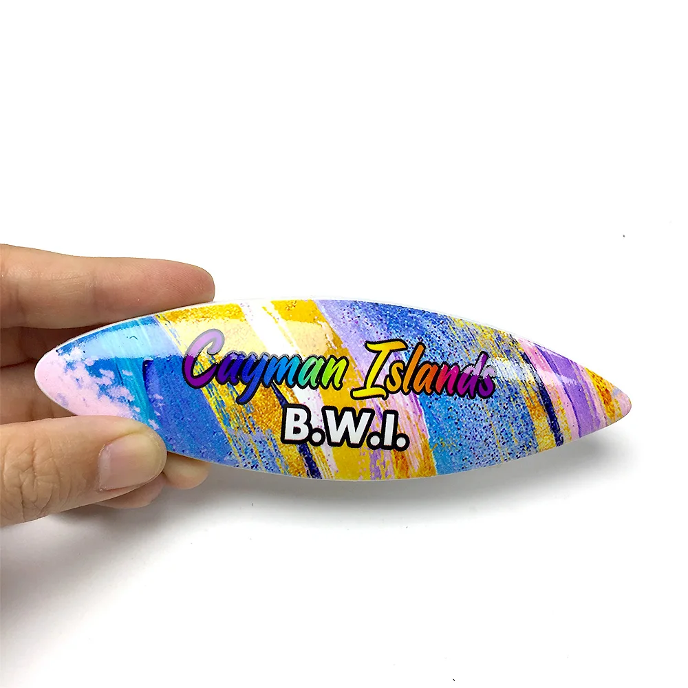 

Cayman Islands Themed Resin Fridge Magnet - Colorful Design B.W.I.L. - Perfect Home Decor