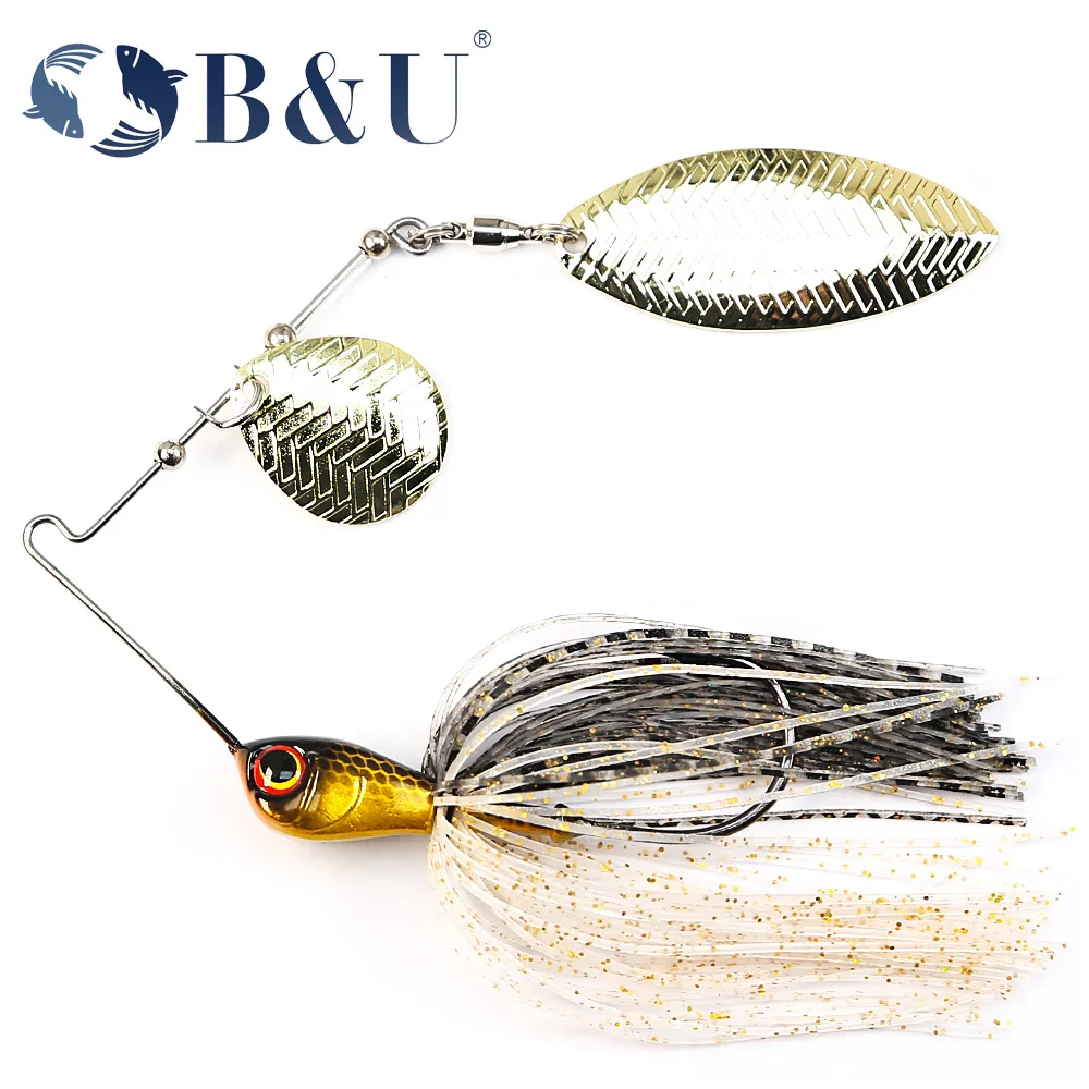 

B&U 1pcs Fishing Lure Wobblers Lures Spinners Spoon Bait For Pike Peche Tackle All Artificial Baits Metal Sequins Spinnerbait