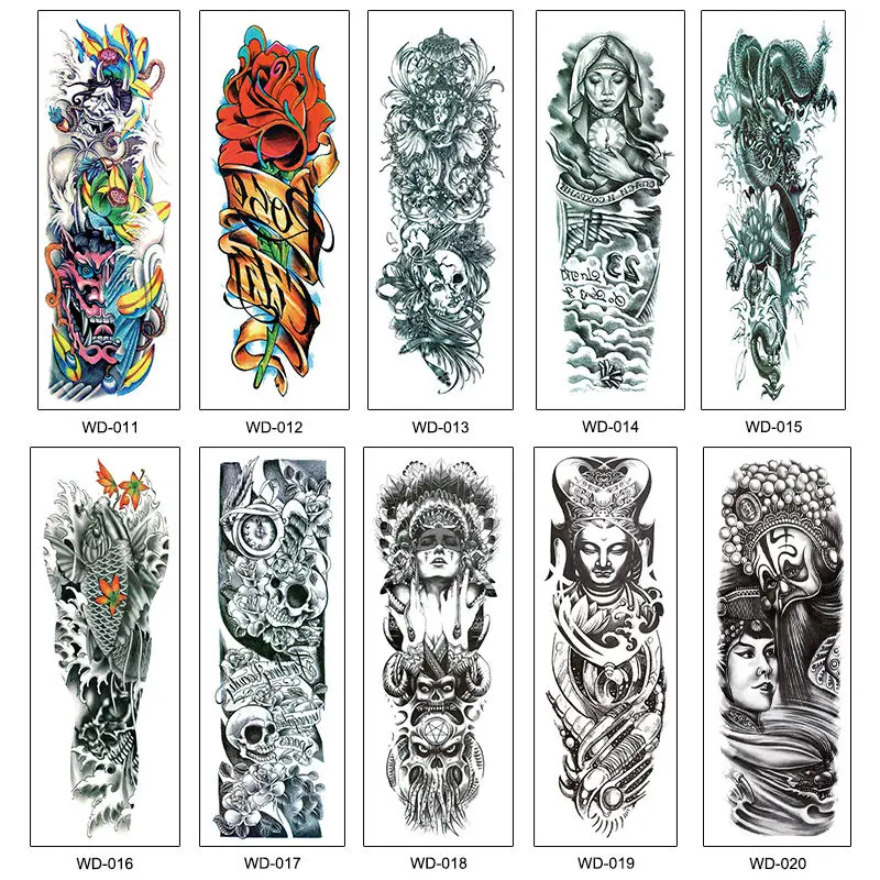 Large Size Full Arm Temporary Tattoos For Men And Women Custom Tattoo Stickers For Adult Waterproof