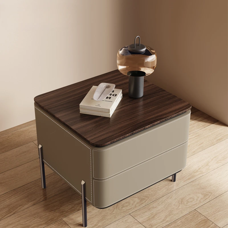 Nordic Simple Nightstand European Storage Trendy Modern Bedside Table Luxury Aesthetic Mesitaa De Noche Bedroom Furniture