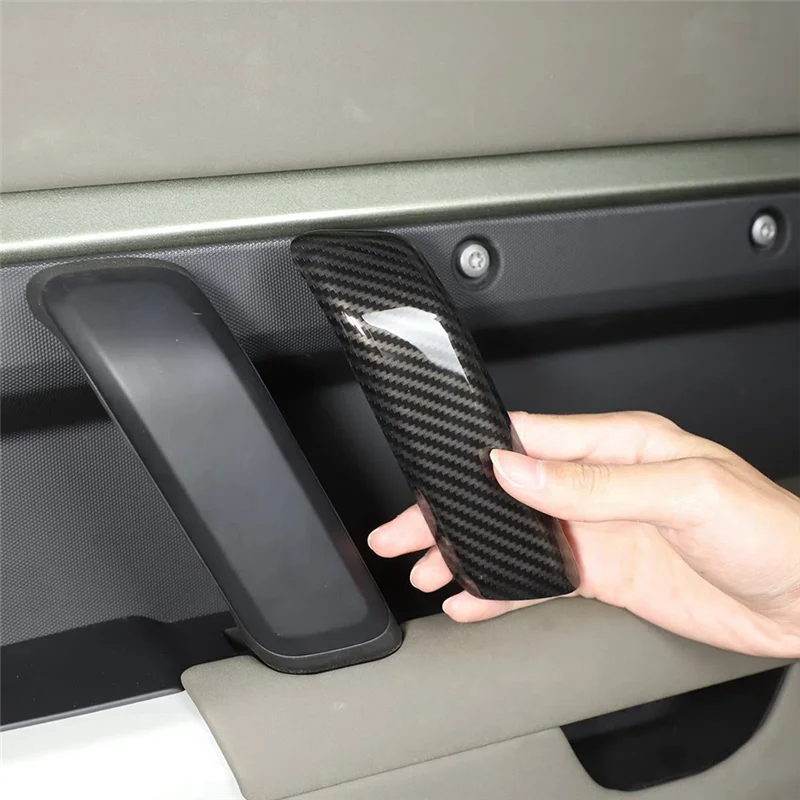 

Better-3Pcs Car Inner Door Handle Cover Trim Sticker for Land Rover Defender 110 2020-2023 Interior Pull High-Version Carbon