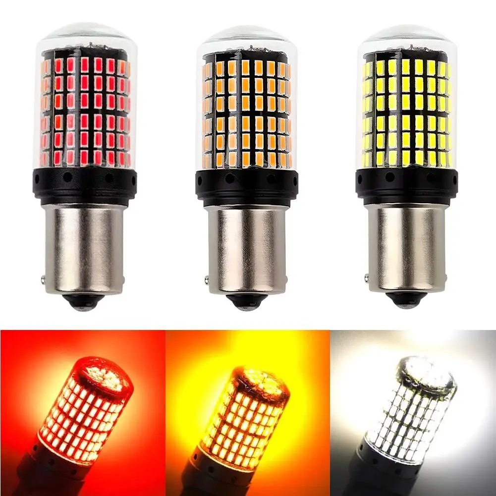 

2pcs 12V New LED Bulbs 144smd Lamp Reverse Turn Signal BAU15S P21W BA15S W21W 7440 P21/5W 1157 BAY15D PY21W Light O7G9