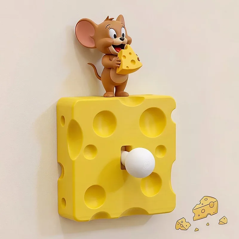 3D Printed Cheese Shape 86 Type Switch Cover Funny Wall Decoration Home Bedroom Office Creative Gift PLA One Piece Easy Install
