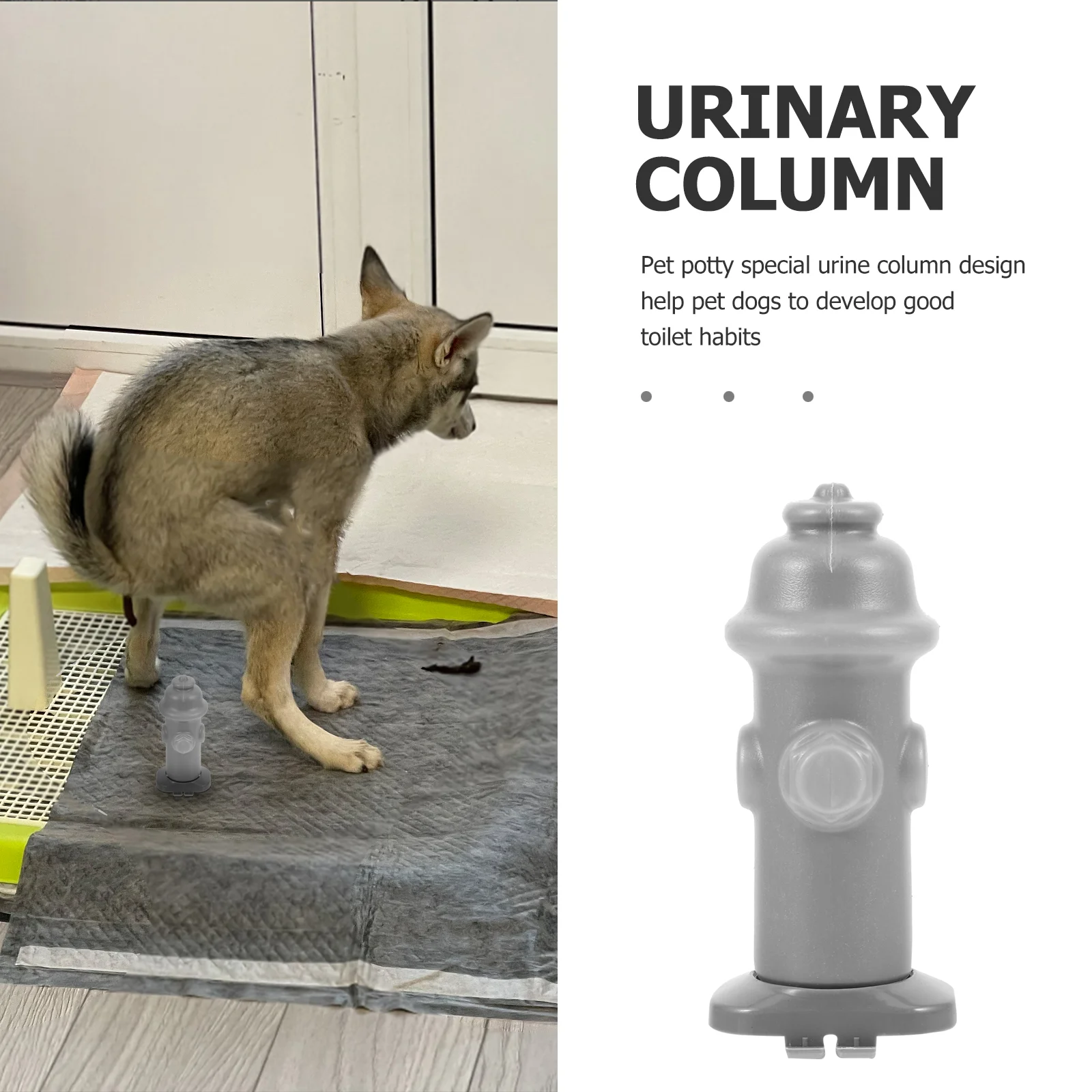 Pets Dog Toilet Accessories Mesh Urine Column Puppy Indoor Post Toy Supplies Grid Catheterization Light Grey Guide