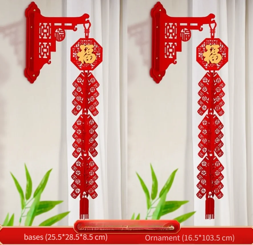 Spring Festival Firecracker Hanging Decorations Chinese New Year Decorative Firecracker Pendant Red Spring Festival Party Decor