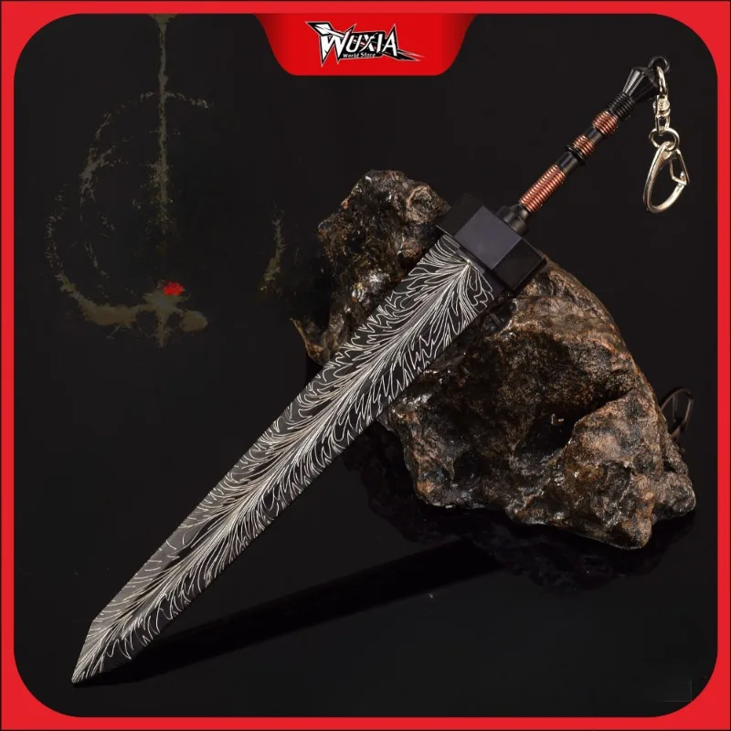 Japonês Anime Espadas Padrão Toy Aço, Greatsword, Metal Katana Arma, Modelo de Arma, Desktop Ornamentos, Artesanato, Periféricos de Jogo, 22cm