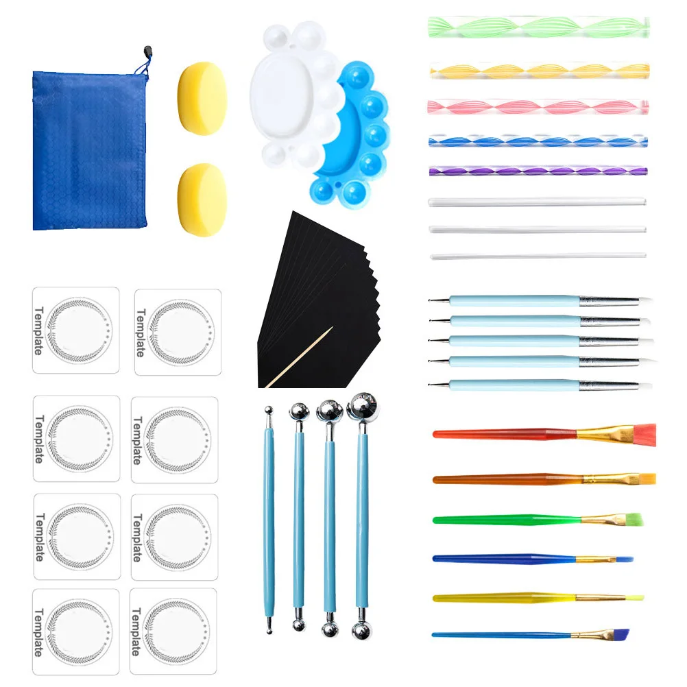 

1Set Stipple Tool Pen Set Drafting Art Supplies Easy Clean Mandala Painting Embossing Pattern Sculpting Craft Draw Tools