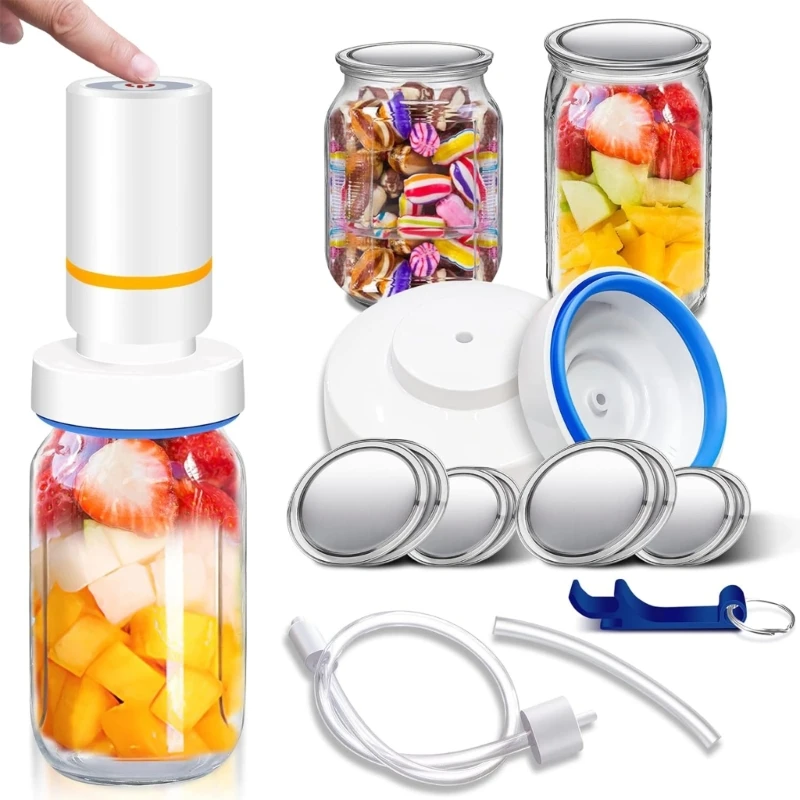 M2EE Jar Sealer Food Saver Tool Vacuum Sealer Vacuum Sealer Kits Manual Portable Vacuum and Lid Opener Jar Sealing Kits