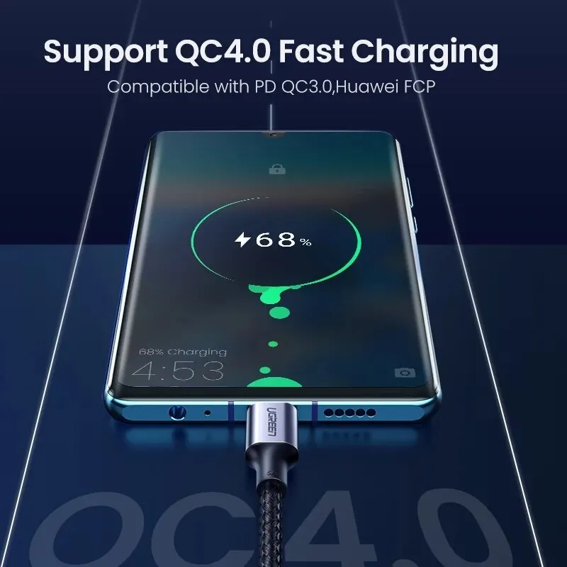 UGREEN 5A Cable USB Type C to USB C Cable 100W Quick Charge4.0 For Samsung Galaxy Z Fold S21 Fast Charge For Macbook Pro