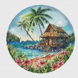 Kust Schilderachtige Cottage 16ct 18ct 14ct Onbedrukt Top Kwaliteit Kruissteek Kits Borduurwerk Kunst Diy Handgemaakte Handwerk Interieur
