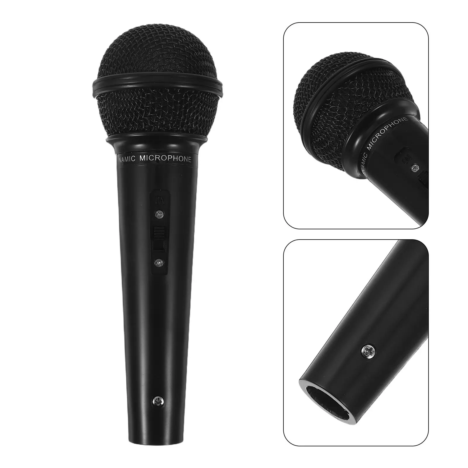 Pretend Microphone Simulation Handheld Mic Role Play Interview Singing Stage Costume Prop Pretend Microphone