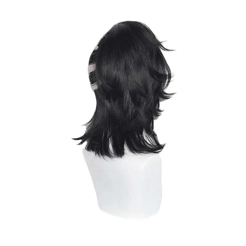 طوكيو المنتقمون Kuichi Hajime شعر مستعار تأثيري قصير أسود مقاومة للحرارة شعر مستعار اصطناعي + شبكة شعر