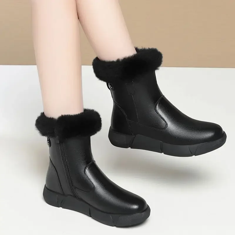 Shoes for Women 2023 New Cold-proof and Warm Winter Women's Boots Waterproof Non-slip Outdoor Fashion Plush Ladies Snow Boots