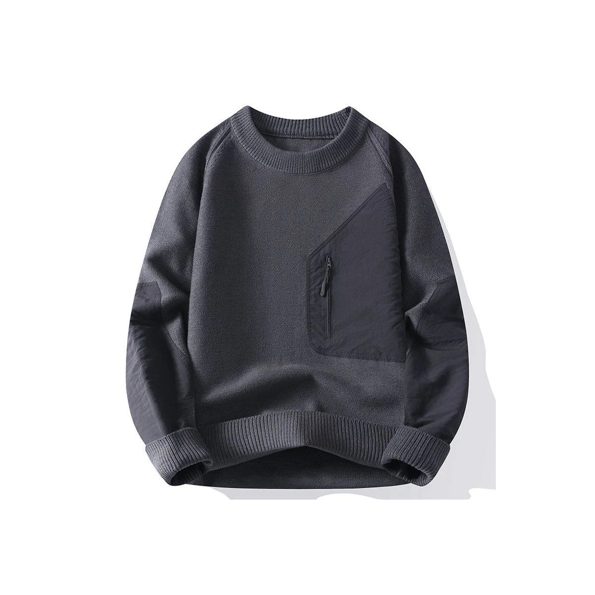 

2025 Men Autumn Winter Fashion O-Neck Warm Sweater Male Leisure Knit Jumper Pullovers Men Patchwork Streetwear Sweater