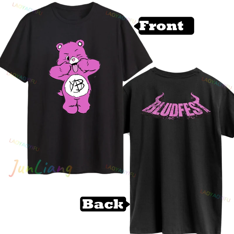 

Rock Singer Yungblud Be Fookin Happy T Shirt Men Women Clothing Unisex Cotton Y2k Clothes Short Sleeve Tee Tshirt Men's Shirts