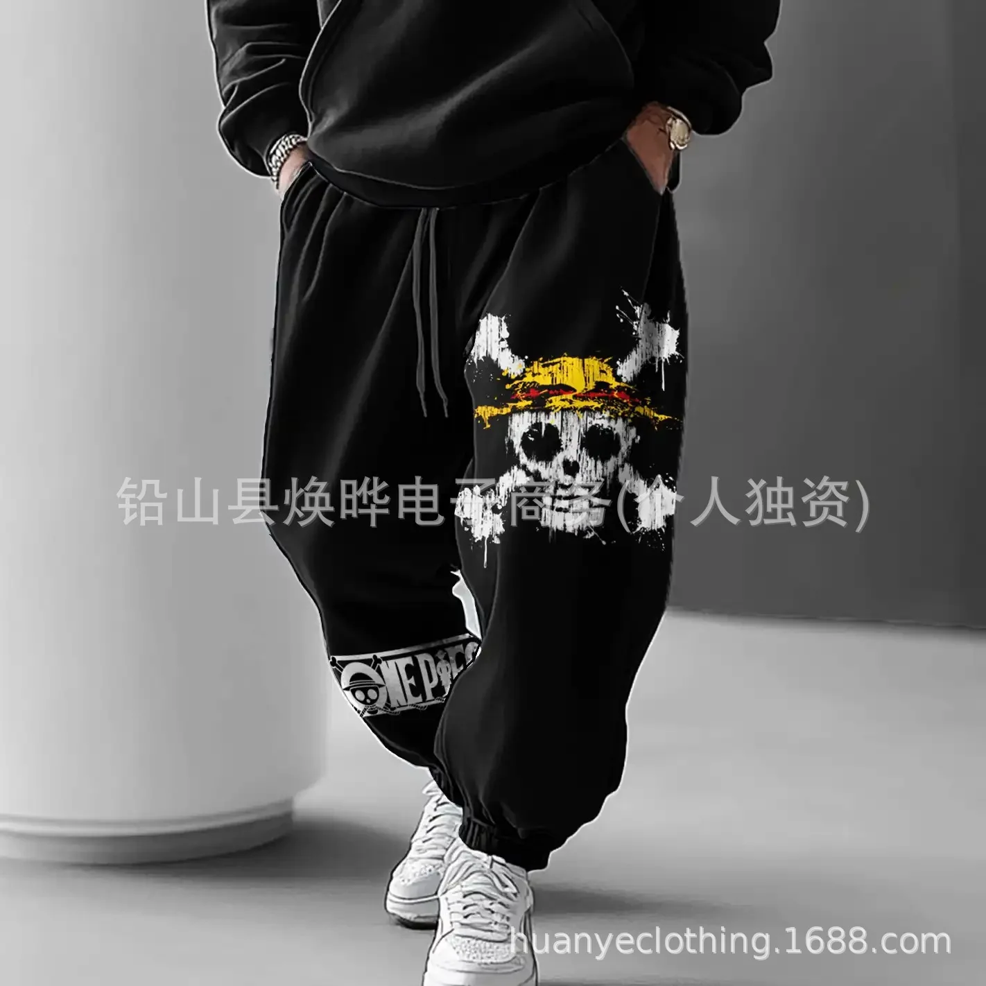 

ONE PIECE модные новые аниме периферийные хлопковые свободные трендовые брюки осенние мужские спортивные леггинсы в стиле хип-хоп брюки