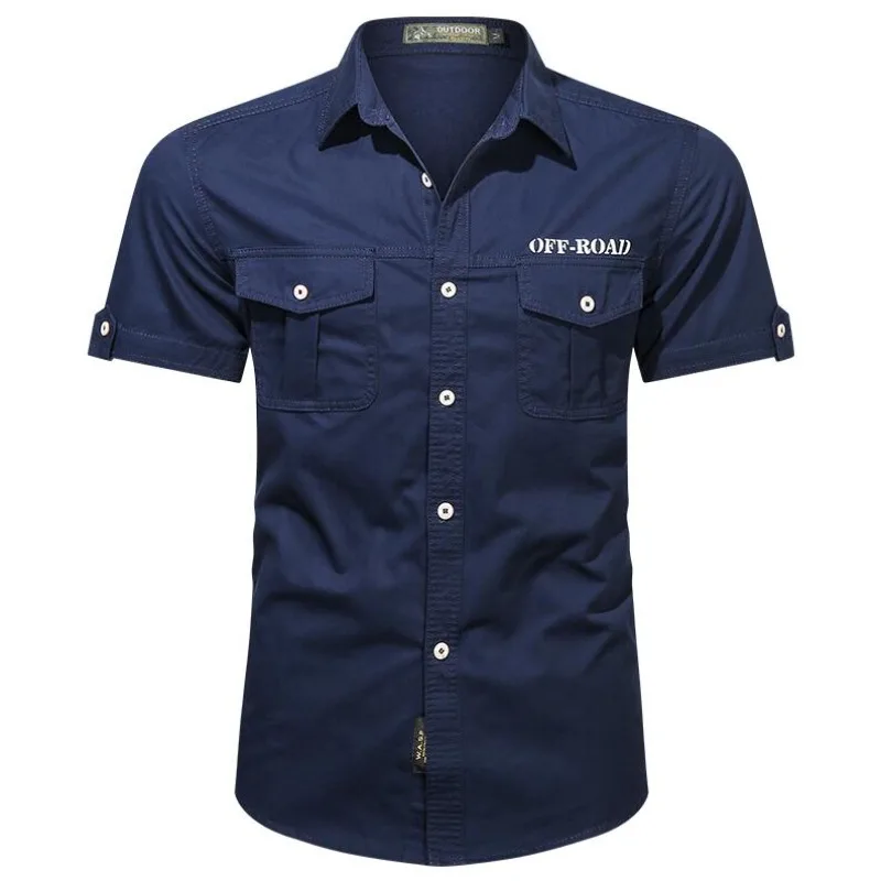 Men Short Sleeve Tooling Shirts New Summer Man Military Mult