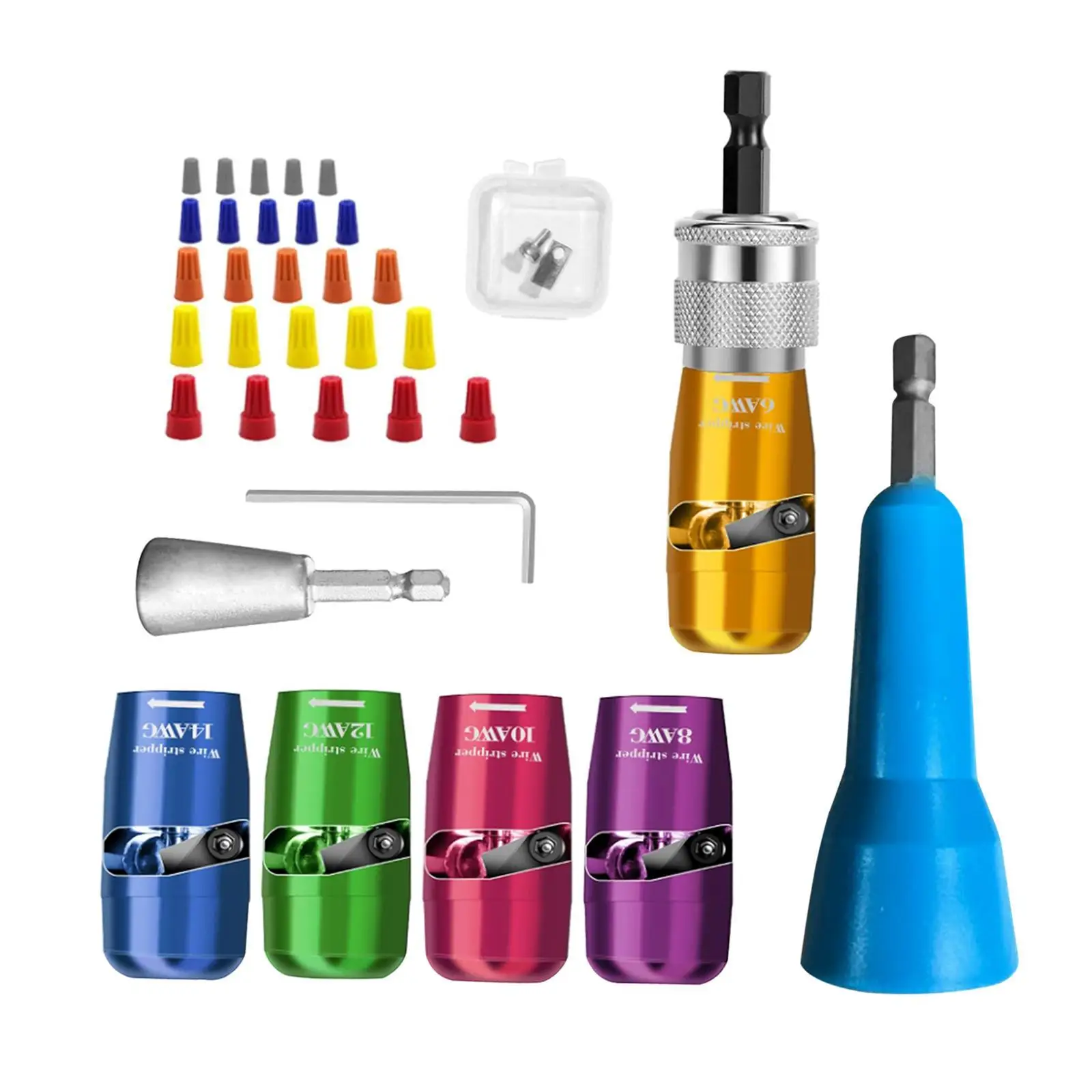 

Wire Stripper Kit for Power Drill with Storage Box for Industrial Production