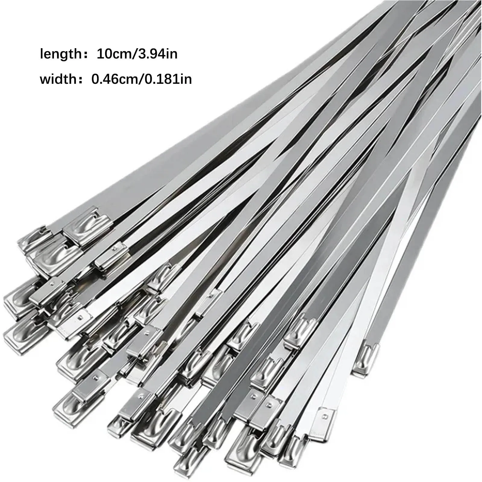 

Metal Self Locking Cable Ties Reusable Heavy Duty Cables Tie Organizer Multifunction Stainless Steel Zip Tie Fastener 100pcs