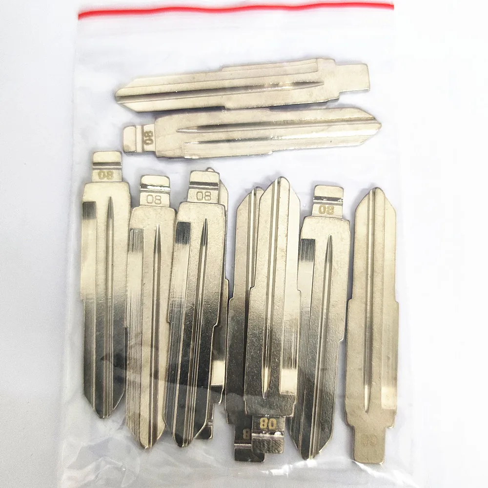 

10pcs 08# TOY38R Metal Uncut Key Blank Flip Remote Key Blade for Daihatsu Kia for Keydiy KD Xhorse VVDI JMD Remote Key Blanks