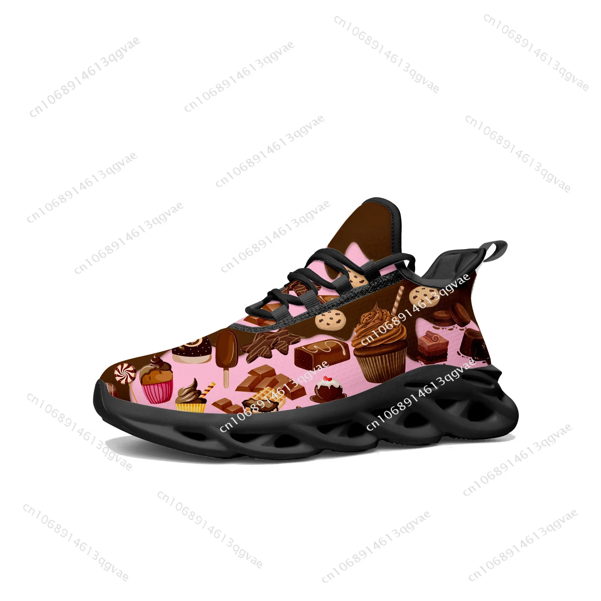 Cartoon Cake Chef Flats Sneakers Mens Womens Sports Running High Quality Sneaker Lace Up Mesh Footwear Tailor-made Shoe Balck