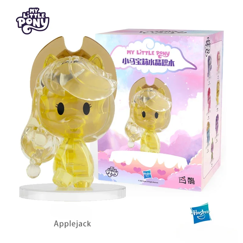 Echte Hasbro mein kleines Pony Kristall transparent zusammen gebaut Spielzeug Ornament Sammlung Mädchen niedlichen Kawaii Geburtstag Weihnachts geschenk