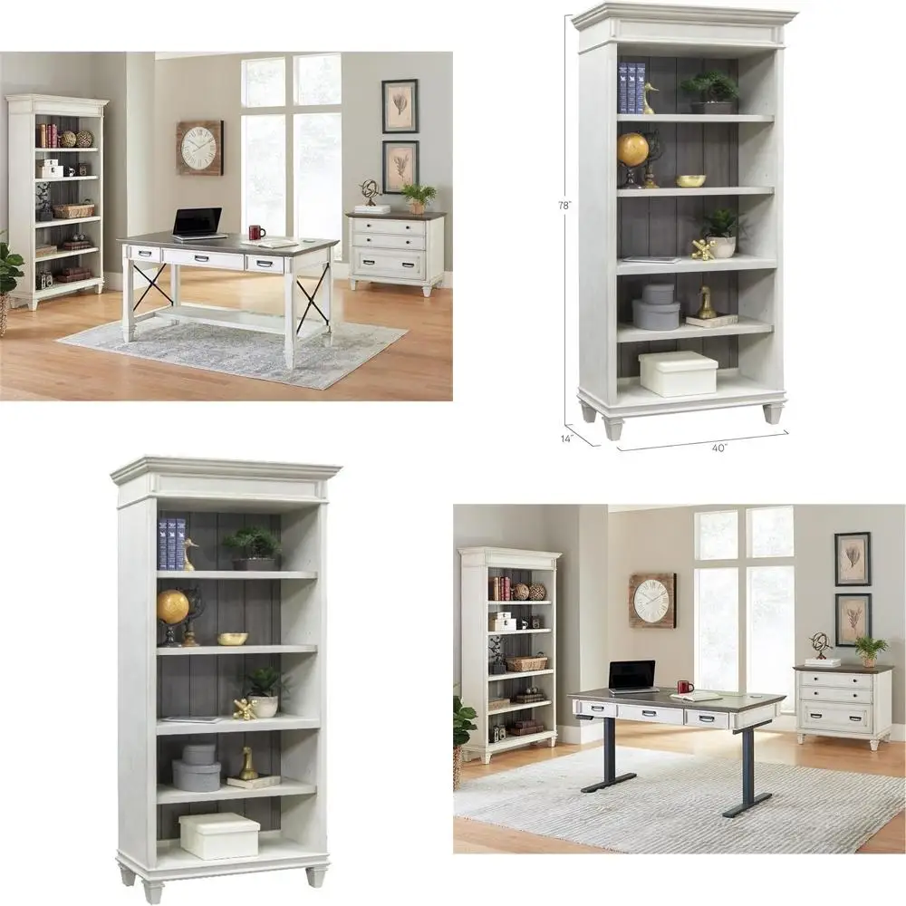 

urniture Open Bookcase, White