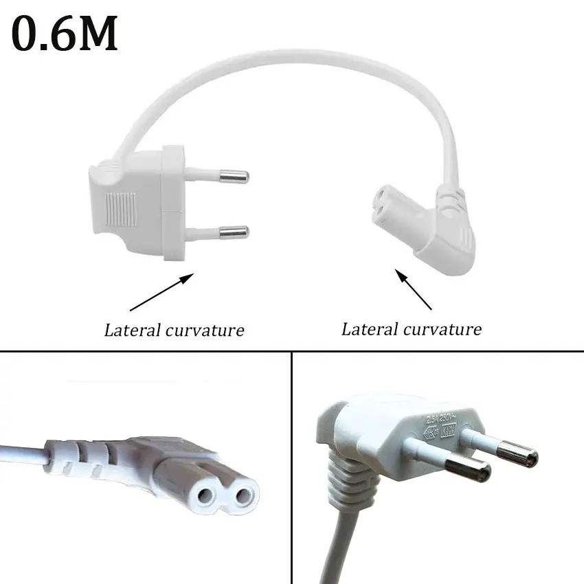 C7 90 Degree Angle AC Power Cord for Samsung Philips Sony LED TV EU Schuko CEE7/16 to IEC C7 Power Lead Adapter Cable VDE Cord